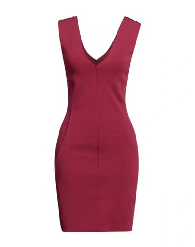 Shop Rick Owens Woman Mini Dress Garnet Size S Viscose, Polyester, Polyamide, Elastane In Purple