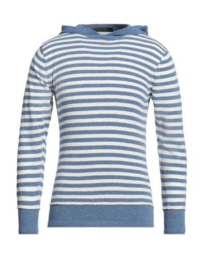 Messagerie Man Sweater Slate Blue Size 42 Cotton, Polyamide In Blue