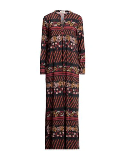 Siyu Woman Maxi Dress Black Size 6 Polyamide, Elastane In Black