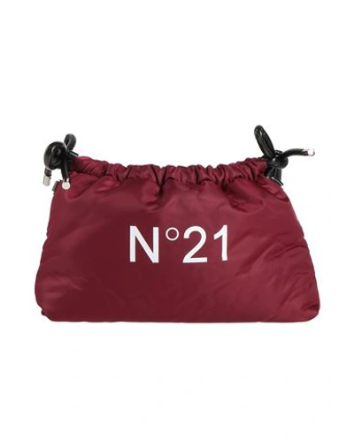 Shop N°21 Woman Handbag Burgundy Size - Textile Fibers In Red