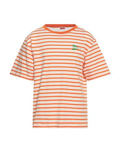 Shop Kenzo Man T-shirt Orange Size L Cotton
