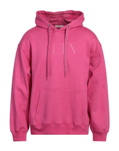 Shop Valentino Garavani Man Sweatshirt Fuchsia Size M Cotton, Polyamide In Pink