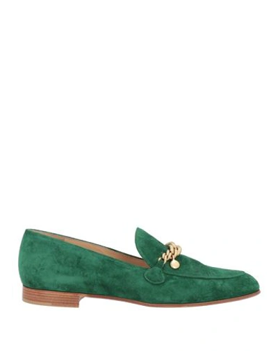 Shop Gianvito Rossi Woman Loafers Emerald Green Size 10 Soft Leather