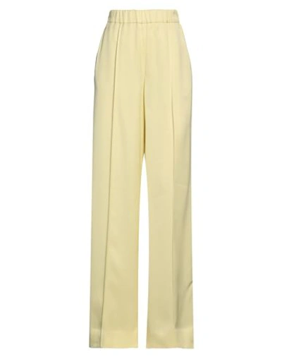 Shop Jil Sander Woman Pants Light Yellow Size 4 Viscose