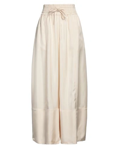 Shop Jil Sander Woman Pants Ivory Size 2 Viscose In White