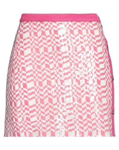 Shop Missoni Woman Mini Skirt Fuchsia Size 2 Silk, Polyester, Viscose In Pink
