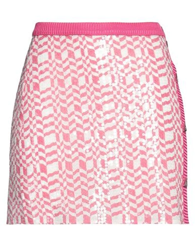 Missoni Woman Mini Skirt Fuchsia Size 8 Silk, Polyester, Viscose In Pink