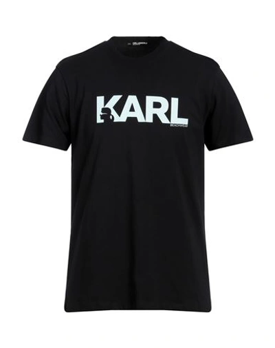 Shop Karl Lagerfeld Man T-shirt Black Size Xl Organic Cotton