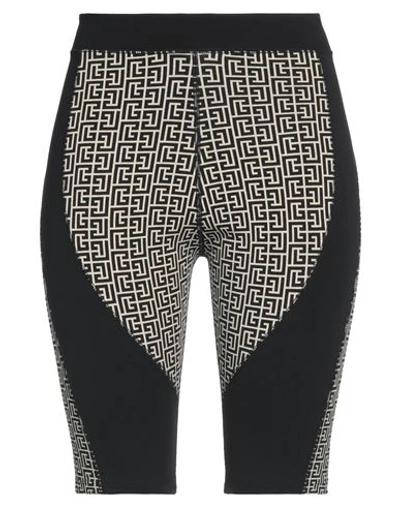 Shop Balmain Woman Shorts & Bermuda Shorts Black Size M Cotton, Elastane