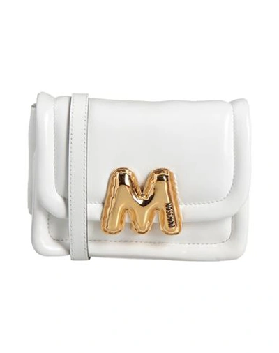 Shop Moschino Woman Cross-body Bag White Size - Leather