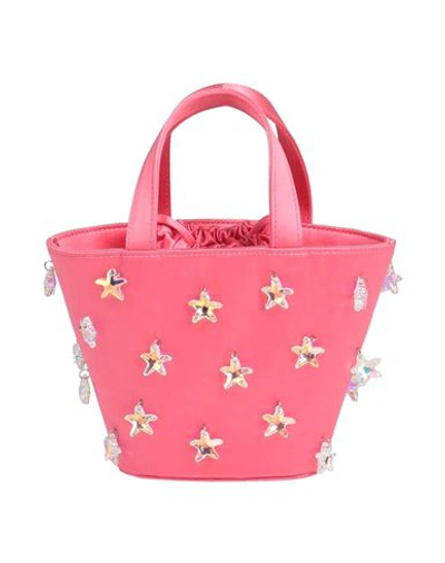 Shop Amina Muaddi Woman Handbag Pink Size - Textile Fibers
