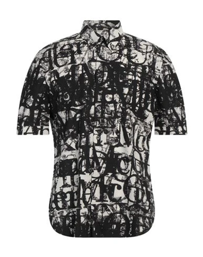 Shop Alexander Mcqueen Man Shirt Black Size 16 ½ Cotton