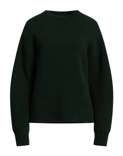 Jil Sander Woman Sweater Dark Green Size 4 Wool, Cashmere In Green