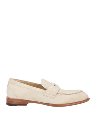 Shop Alexander Mcqueen Man Loafers Beige Size 9 Soft Leather