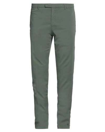 Shop Boglioli Man Pants Military Green Size 40 Cotton, Elastane