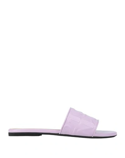 Shop N°21 Woman Sandals Lilac Size 7 Soft Leather In Purple
