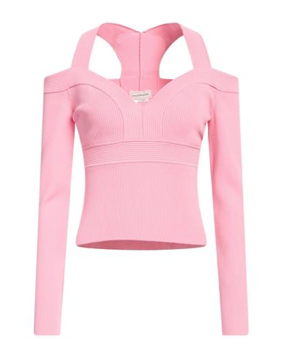 Shop Alexander Mcqueen Woman Sweater Pink Size M Viscose, Polyester, Polyamide, Elastane
