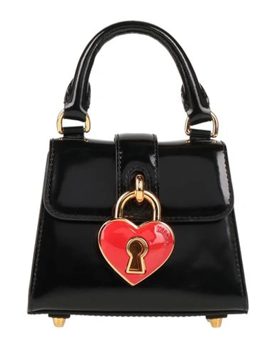 Shop Moschino Woman Handbag Black Size - Leather