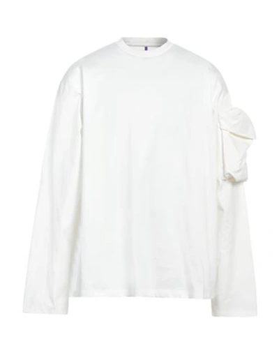 Shop Oamc Man T-shirt White Size Xl Organic Cotton, Cotton, Elastane