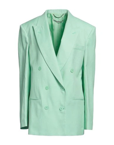 Shop Stella Mccartney Woman Blazer Light Green Size 8-10 Viscose, Linen