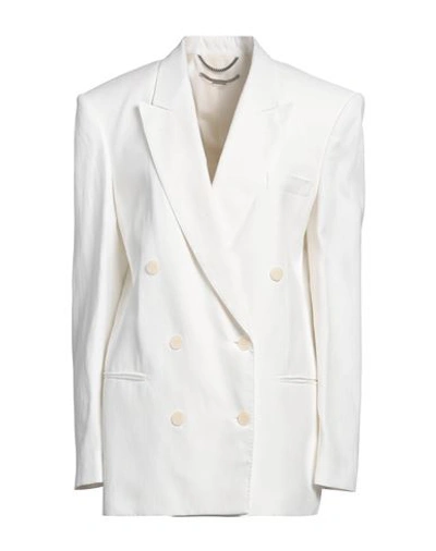 Shop Stella Mccartney Woman Blazer White Size 4-6 Viscose, Linen