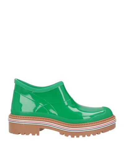 Shop Thom Browne Man Ankle Boots Green Size 10 Rubber