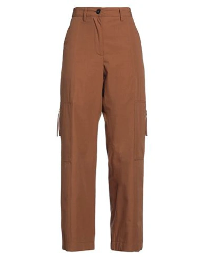 Shop Jil Sander Woman Pants Brown Size 4 Cotton