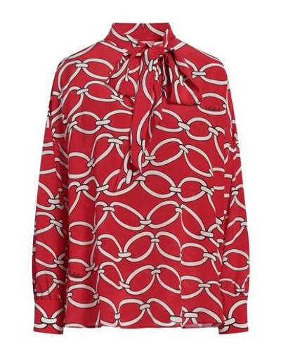 Shop Valentino Garavani Woman Top Red Size 6 Silk