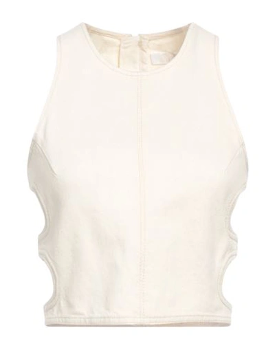 Shop Chloé Woman Top Cream Size 8 Cotton, Hemp In White