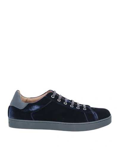 Shop Gianvito Rossi Man Sneakers Midnight Blue Size 8.5 Leather