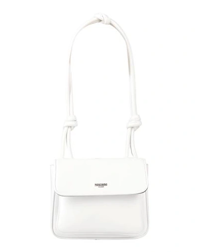 Shop Moschino Woman Shoulder Bag White Size - Leather