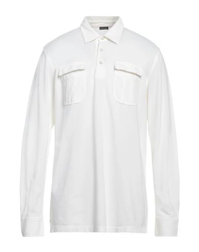 Shop Kiton Man Polo Shirt Off White Size 46 Cotton
