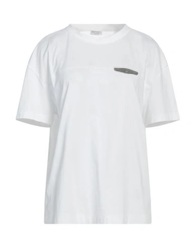 Shop Brunello Cucinelli Woman T-shirt White Size Xxl Cotton
