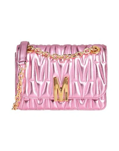 Shop Moschino Woman Cross-body Bag Fuchsia Size - Leather In Pink