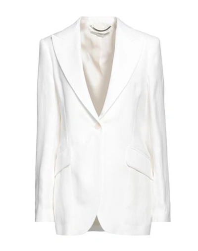 Shop Stella Mccartney Woman Blazer White Size 2-4 Viscose, Linen