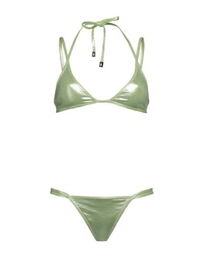 Shop Attico The  Woman Bikini Light Green Size L Polyamide, Elastane