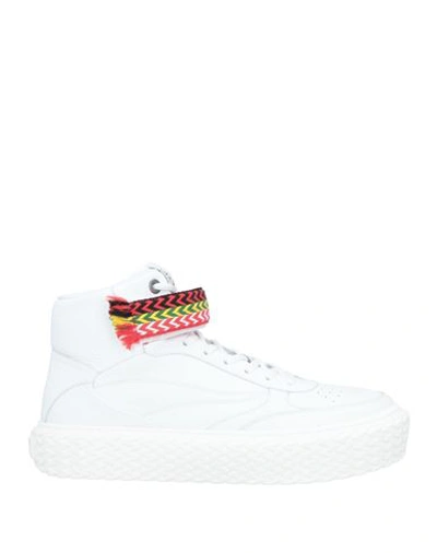 Shop Lanvin Man Sneakers White Size 7 Calfskin