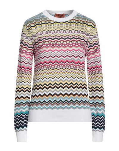 Shop Missoni Woman Sweater White Size 6 Cotton, Viscose, Polyamide
