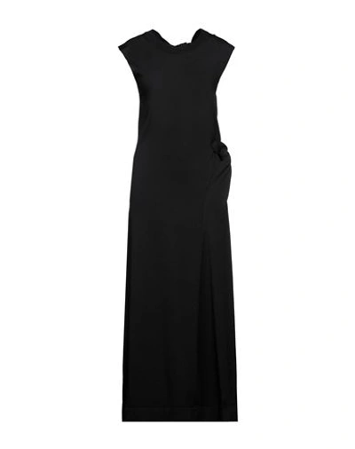 Shop Jil Sander Woman Maxi Dress Black Size 4 Wool