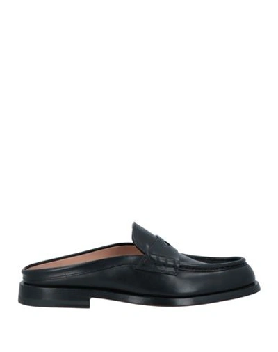 Shop Santoni Woman Mules & Clogs Black Size 8 Leather