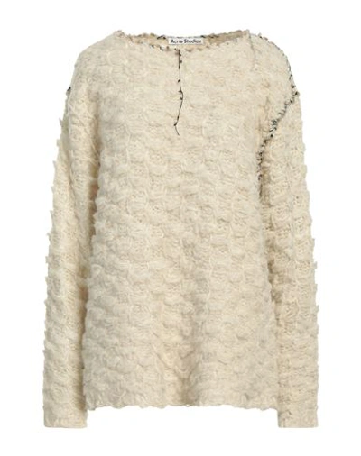 Shop Acne Studios Woman Sweater Beige Size L Acrylic, Polyester, Wool, Nylon