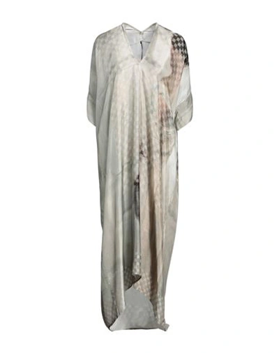 Shop Masnada Woman Midi Dress Beige Size M/l Viscose