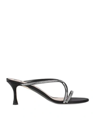 N°21 Woman Sandals Black Size 11 Textile Fibers In Black
