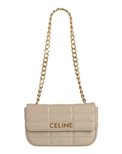 Shop Celine Woman Shoulder Bag Dove Grey Size - Soft Leather