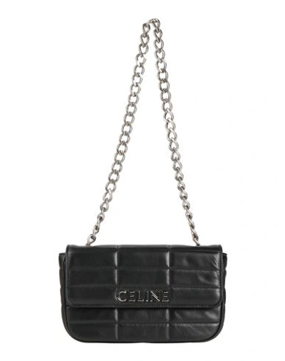 Shop Celine Woman Shoulder Bag Black Size - Soft Leather