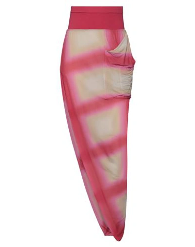 Shop Rick Owens Woman Maxi Skirt Garnet Size 8 Cupro, Elastane, Polyamide In Red