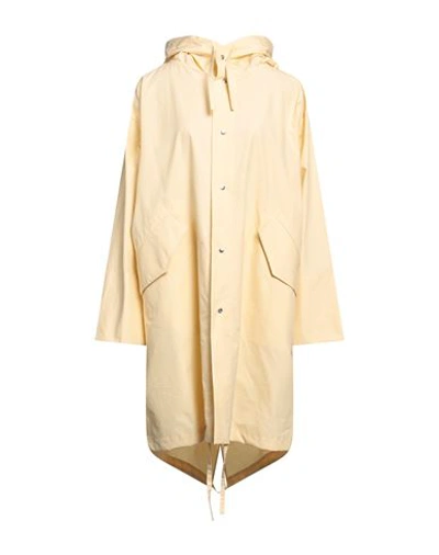 Shop Jil Sander Woman Overcoat & Trench Coat Yellow Size 6 Cotton