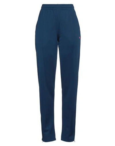 Shop Acne Studios Woman Pants Navy Blue Size L Polyester, Cotton