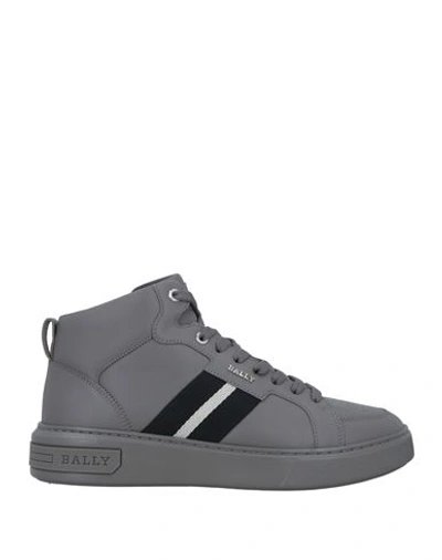 Shop Bally Man Sneakers Lead Size 12 Calfskin In Grey