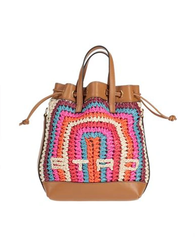 Shop Etro Woman Handbag Camel Size - Viscose, Calfskin In Beige